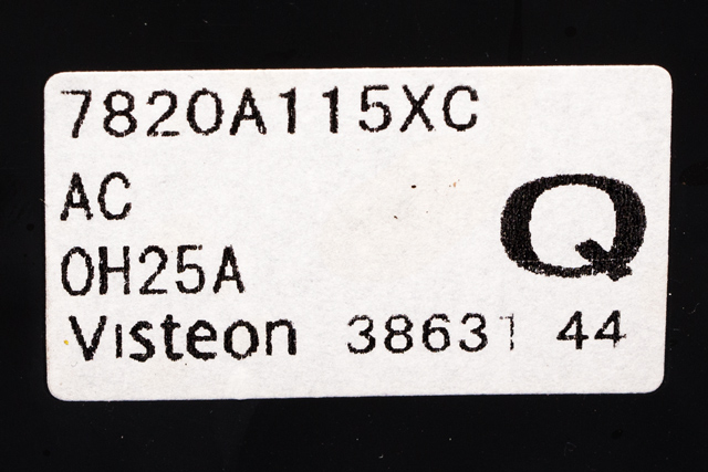 Varmeapparat betjening til Mitsubishi Outlander 2010-2012 (Type II, Fase 2)  (MITSUBISHI|7820A115|)