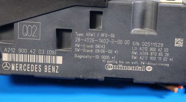 Baklukeåpner motor til Mercedes E-Klasse 2009-2013 (Fase 1) (W212) (W212) (MERCEDES|A 212 820 35 42|)