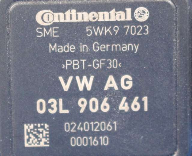 Luftmengde/luftmassemåler til Škoda Octavia 2009-2013 (Type II, Fase 2) (CONTINENTL|5WK9 7023|03L 906 461|)