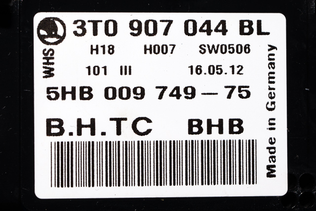 Varmeapparat betjening til Škoda Octavia 2009-2013 (Type II, Fase 2) (HELLA|5HB 009 749-75|3T0 907 044 BL|)