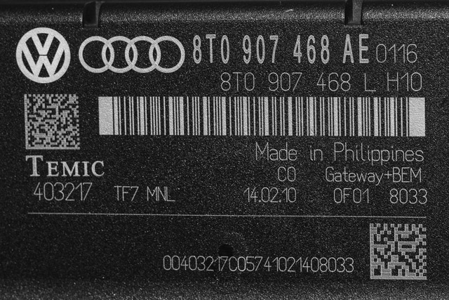 Styreenhet diverse til Audi A4 2007-2014 (Type IV) (B8) (B8) (VAG|8T0 907 468 AE|)