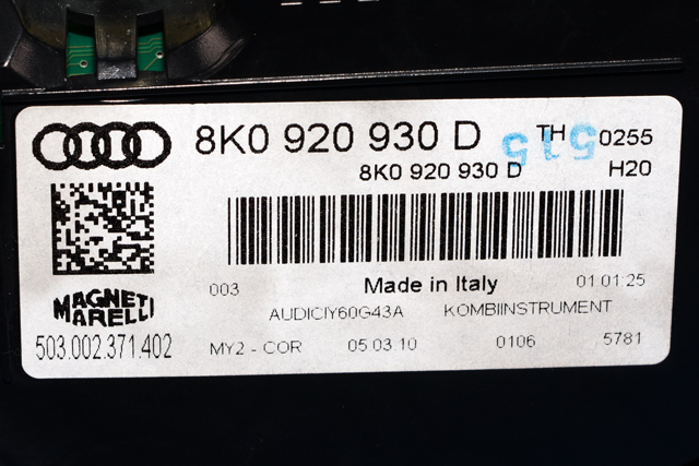 Instrumentpanel til Audi A4 2007-2014 (Type IV) (B8) (B8) (VAG|8K0 920 930 D|)