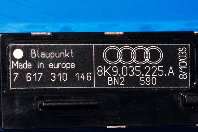 Antenne forsterker til Audi A4 2007-2014 (Type IV) (B8) (B8) (BLAUPUNKT|7 617 310 146|8K9 035 225 A|)