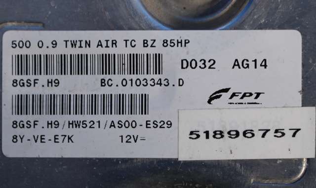 Styreenhet motor til Fiat 500 2008-2020  (FIAT|51896757|)