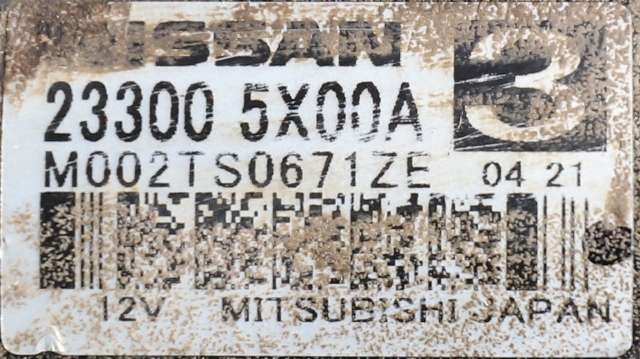 Starter diesel til Nissan Navara 2010-2015 (Fase 2) (D40) (D40) (MITSUBISHI|M002TS0671|23300-5X00A|)