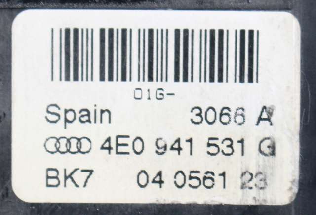 Bryter lys til Audi A8 2003-2010 (Type II) (VAG|4E0 941 531 G|)