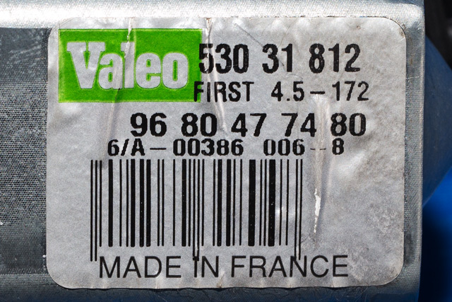 Viskermotor bakrute til Peugeot 308 2007-2011 (Type I, Fase 1) (VALEO|530 31 812|96 804774 80|)