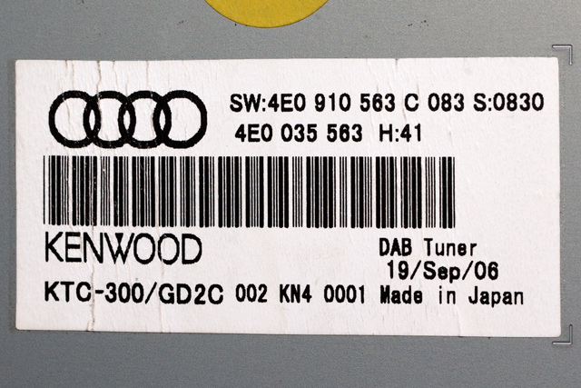 Bilstereo diverse til Audi A8 2003-2010 (Type II)  (VAG|4E0 910 563 C|)