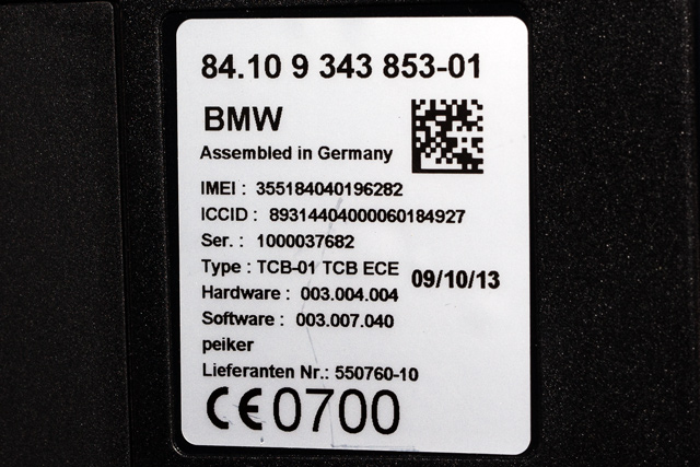 Bilstereo diverse til BMW i3 2013-2022  (BMW|84.10-9 343 853|)