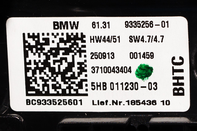 Varmeapparat betjening til BMW i3 2013-2022  (HELLA|5HB 011 230-03|61.31-9 335 256|)