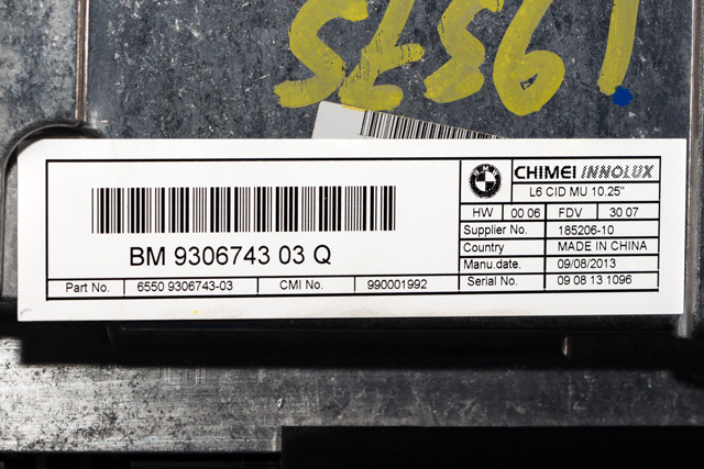 Bilstereo navigasjon skjerm til BMW i3 2013-2022  (BMW|9 306 743|)