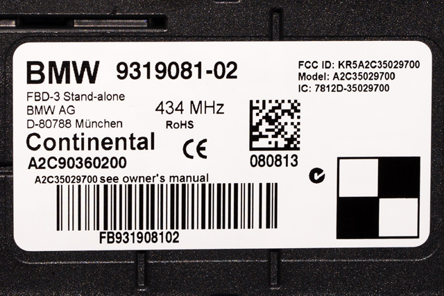 Styreenhet diverse til BMW i3 2013-2022  (BMW|9 319 081|)