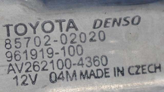 Ruteheis venstre foran til Toyota Auris 2010-2012 (Type I, Fase 2) (DENSO|262100-4360|85702-02020|)