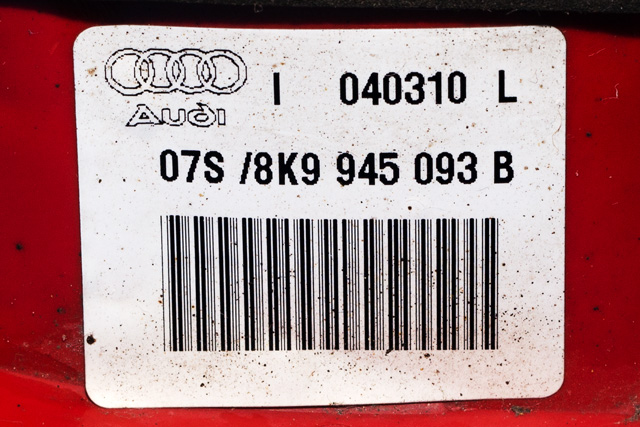 Baklykt venstre indre til Audi A4 2007-2014 (Type IV) (B8) (B8) (VAG|8K9 945 093 B|)