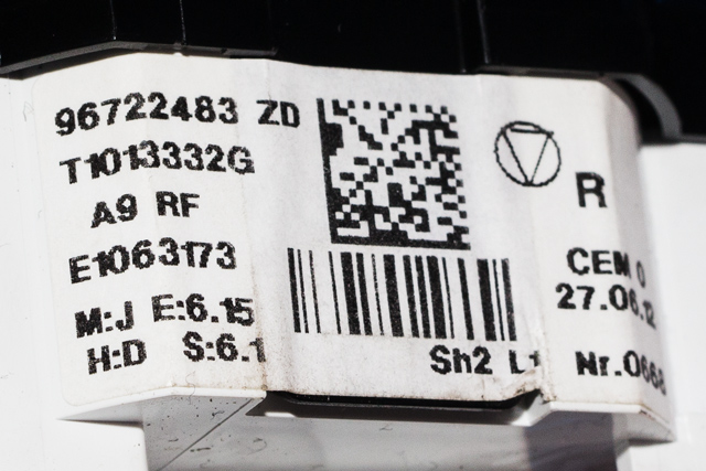 Varmeapparat betjening til Peugeot 208 2012-2019 (Type I) (VALEO|T1013332G|96 722483 ZD|)