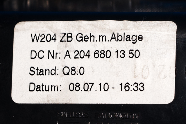 Dashbord askebeger til Mercedes E-Klasse 2009-2013 (Fase 1) (W212) (W212) (MERCEDES|A 204 680 13 50|)
