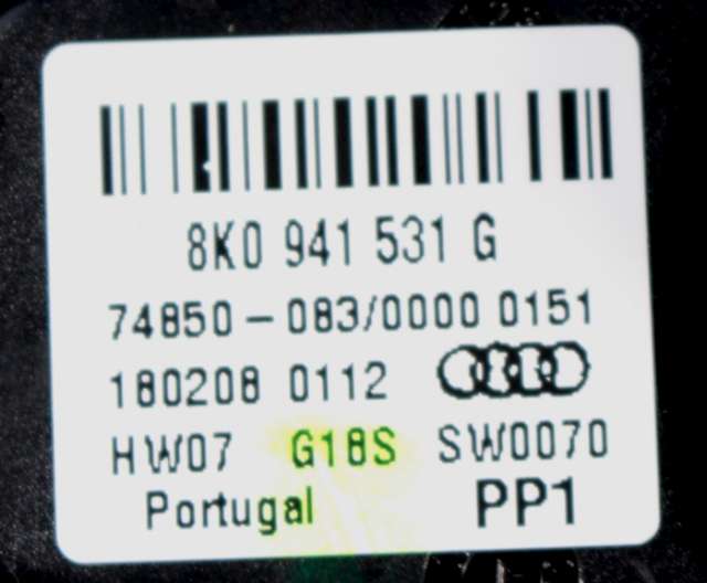 Bryter lys til Audi A5 2007-2016 (Type I)  (VAG|8K0 941 531 G|)