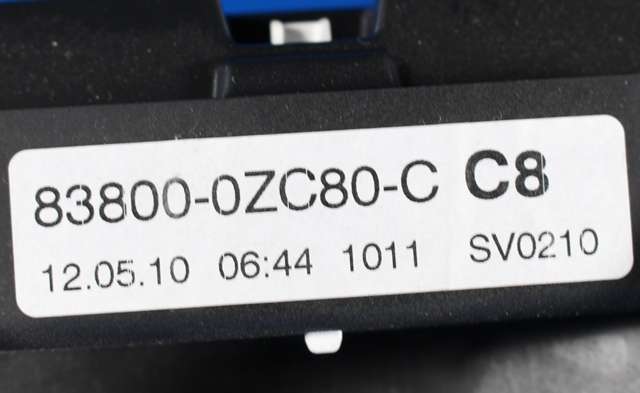 Instrumentpanel til Toyota Auris 2010-2012 (Type I, Fase 2) (VDO|A2C53245521|83800-0ZC80-C|)