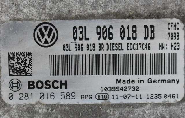 Styreenhet motor til Škoda Yeti 2009-2013 (Fase 1) (BOSCH|0 281 016 589|03L 906 018 DB|)