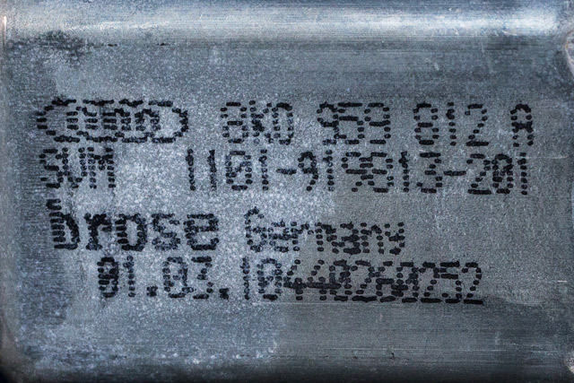 Ruteheis høyre bak til Audi A4 2007-2014 (Type IV) (B8) (B8) (VAG|8K0 959 812 A|)