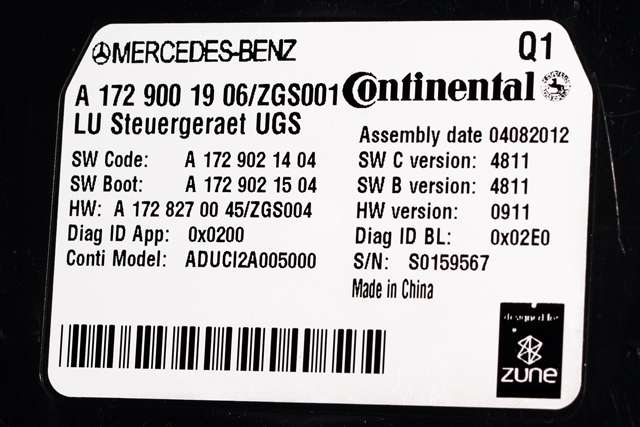 Bilstereo diverse til Mercedes E-Klasse 2009-2013 (Fase 1) (W212) (W212) (MERCEDES|A 172 900 19 06|)