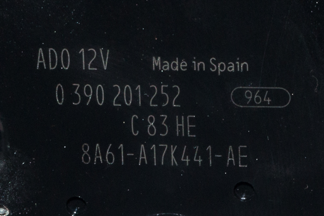 Viskermotor bakrute til Ford Fiesta 2013-2017 (Type VI, Fase 2)  (BOSCH|0 390 201 252|8A61-A17K441-AE|)