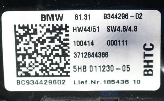 Varmeapparat betjening til BMW i3 2013-2022  (HELLA|5HB 011 230-05|61.31-9 344 296|)