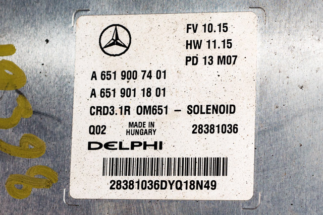 Styreenhet motor til Mercedes E-Klasse 2009-2013 (Fase 1) (W212) (W212) (MERCEDES|A 651 900 74 01|A 651 901 18 01|)