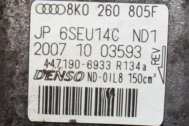 Aircondition kompressor til Audi A5 2007-2016 (Type I) (DENSO|447190-6933|8K0 260 805 F|)