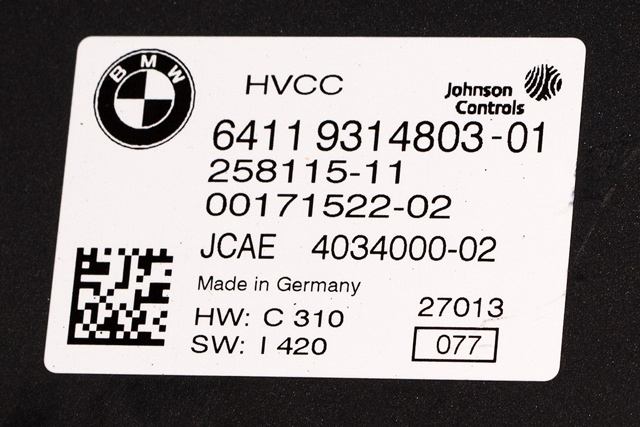 Styreenhet diverse til BMW i3 2013-2022  (BMW|64.11-9 314 803|)