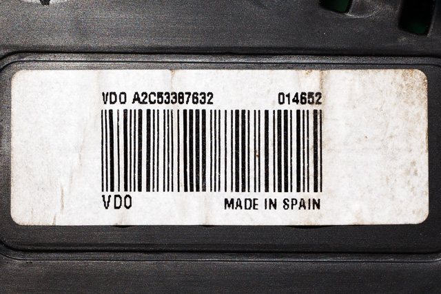 Instrumentpanel til VW Polo 2009-2014 (Type V, Fase 1)  (VDO|A2C53387632|6R0 920 860 E|)