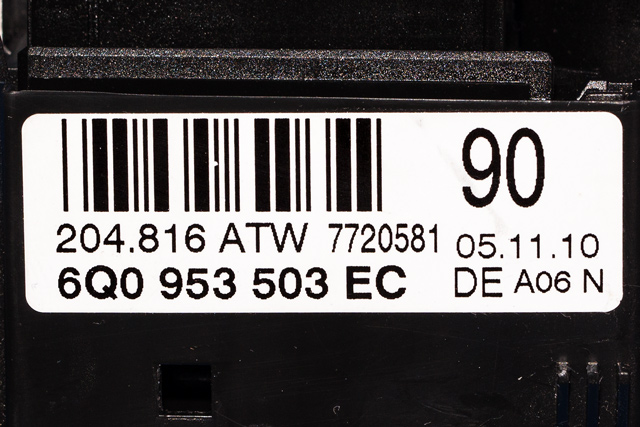Bryter combi til VW Polo 2009-2014 (Type V, Fase 1) (VAG|6Q0 953 503 EC|)
