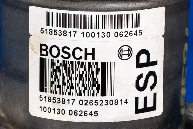 ABS sentral til Fiat 500 2008-2020  (BOSCH|0 265 230 814|51853817|)