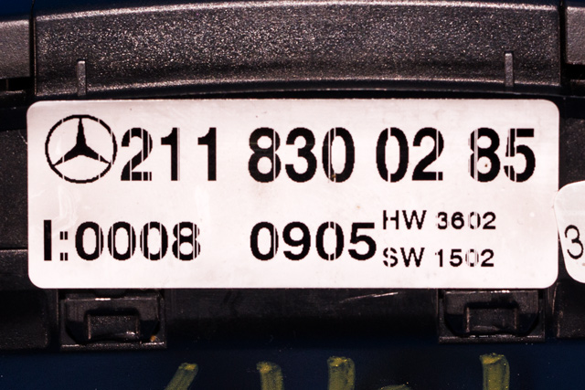 Varmeapparat betjening bak til Mercedes E-Klasse 2002-2006 (Fase 1) (W211) (W211) (MERCEDES|211 830 02 85|)