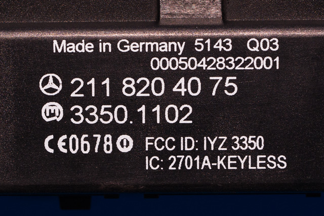 Styreenhet nøkkelfri/keyless til Mercedes E-Klasse 2002-2006 (Fase 1) (W211) (W211) (MERCEDES|211 820 40 75|)