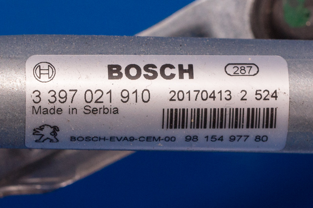 Viskermotor frontrute komplett m/overføring til Peugeot 2008 2013-2019 (Type I)  (PEUGEOT|98 154977 80|)