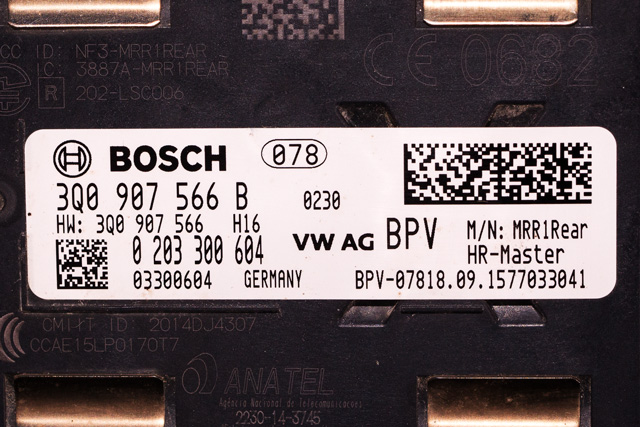 Sensor radar til VW Passat 2015-2019 (Fase 1) (B8) (B8) (BOSCH|0 203 300 604|3Q0 907 566 B|)