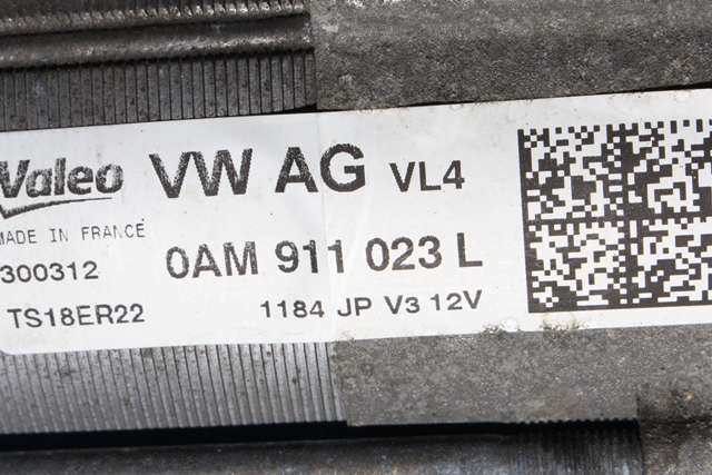 Starter diesel til Škoda Octavia 2009-2013 (Type II, Fase 2)  (VALEO|TS18ER22|0AM 911 023 L|)