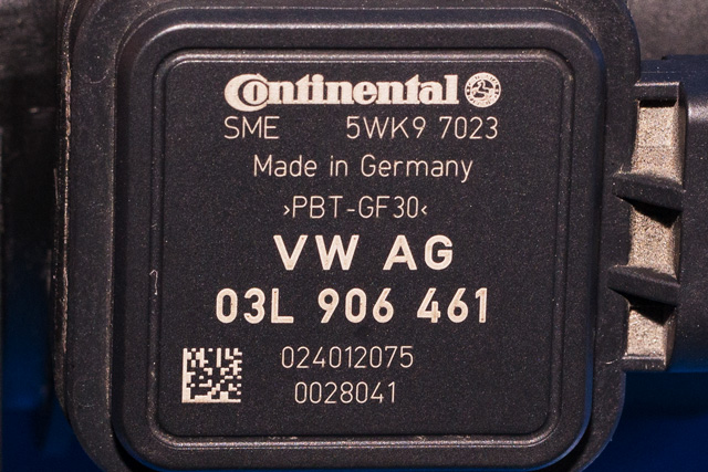 Luftmengde/luftmassemåler til Škoda Octavia 2009-2013 (Type II, Fase 2)  (CONTINENT|5WK9 7023|03L 906 461|)