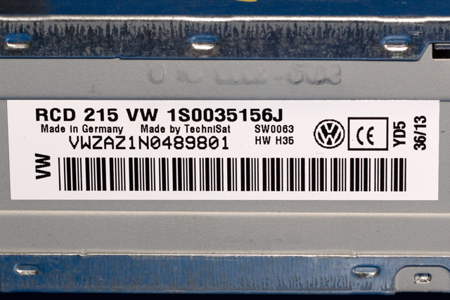Bilstereo til VW E-Up 2013-2019  (VAG|1S0 035 156 J|)