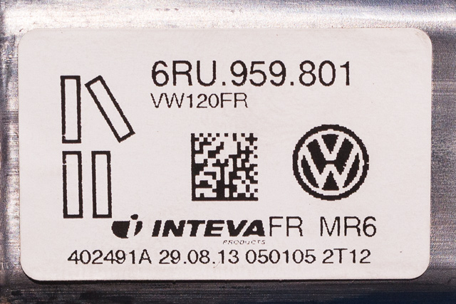 Ruteheis høyre foran til VW E-Up 2013-2019 (VAG|6RU 959 801|)