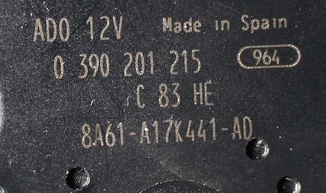 Viskermotor bakrute til Ford Fiesta 2008-2012 (Type VI, Fase 1)  (BOSCH|0 390 201 215|8A61-A17K441-AD|)