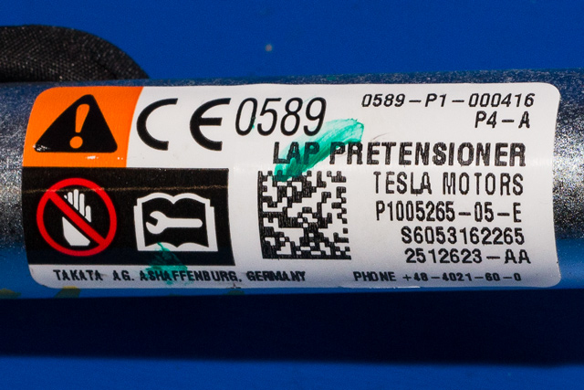 Sikkerhetsbeltelås høyre foran til Tesla Model S 2013-2016 (Fase 1)  (TESLA|1005265-05-E|)