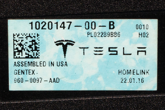 Styreenhet diverse til Tesla Model S 2013-2016 (Fase 1)  (TESLA|1020147-00-B|)
