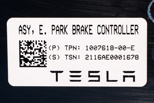 Styreenhet elektrisk parkbrems (EPB - Electric Parking Brake) til Tesla Model S 2013-2016 (Fase 1)  (TESLA|1007618-00-E|)