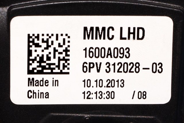 Pedal gass til Mitsubishi Space Star 2013-->> (Type II) (HELLA|6PV 312 028-03|1600A093|)