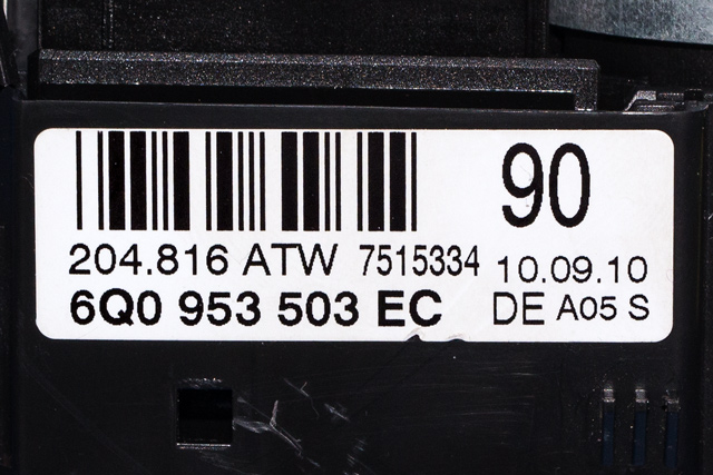 Bryter combi til VW Polo 2009-2014 (Type V, Fase 1) (VAG|6Q0 953 503 EC|)