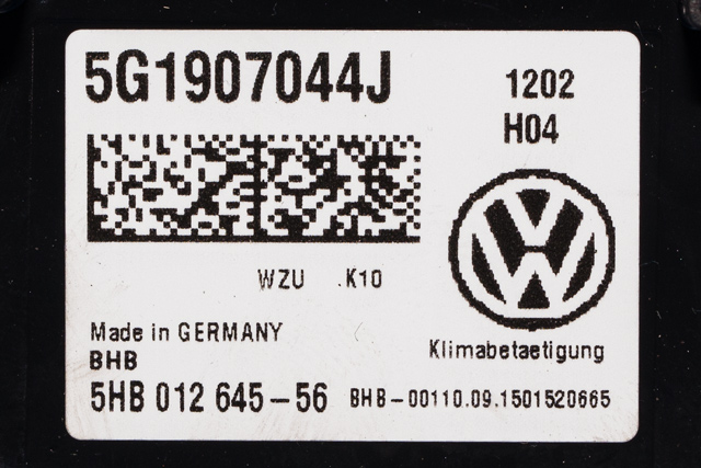 Varmeapparat betjening til VW Passat 2015-2019 (Fase 1) (B8) (B8) (VAG|5G1 907 044 J|)