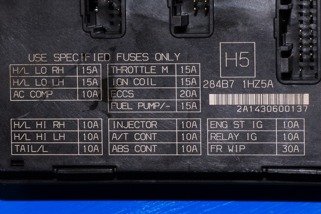Sikringsboks til Nissan Note 2013-2017 (Type II) (NISSAN|284B7-1HZ5A|)