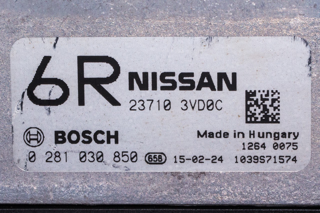 Styreenhet motor til Nissan Note 2013-2017 (Type II)  (BOSCH|0 281 030 850|23710-3VD0C|)